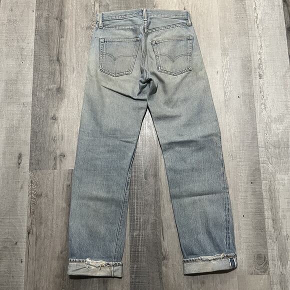 VTG 70s Levis 501 Patchwork Selvedge Hippie Patched USA Custom Denim USA Jeans - Picture 2 of 7